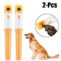 2pcs electric painless pet nail clipper pedi pet dogs cats paw nail trimmer cut pets grinding file kit grooming products
