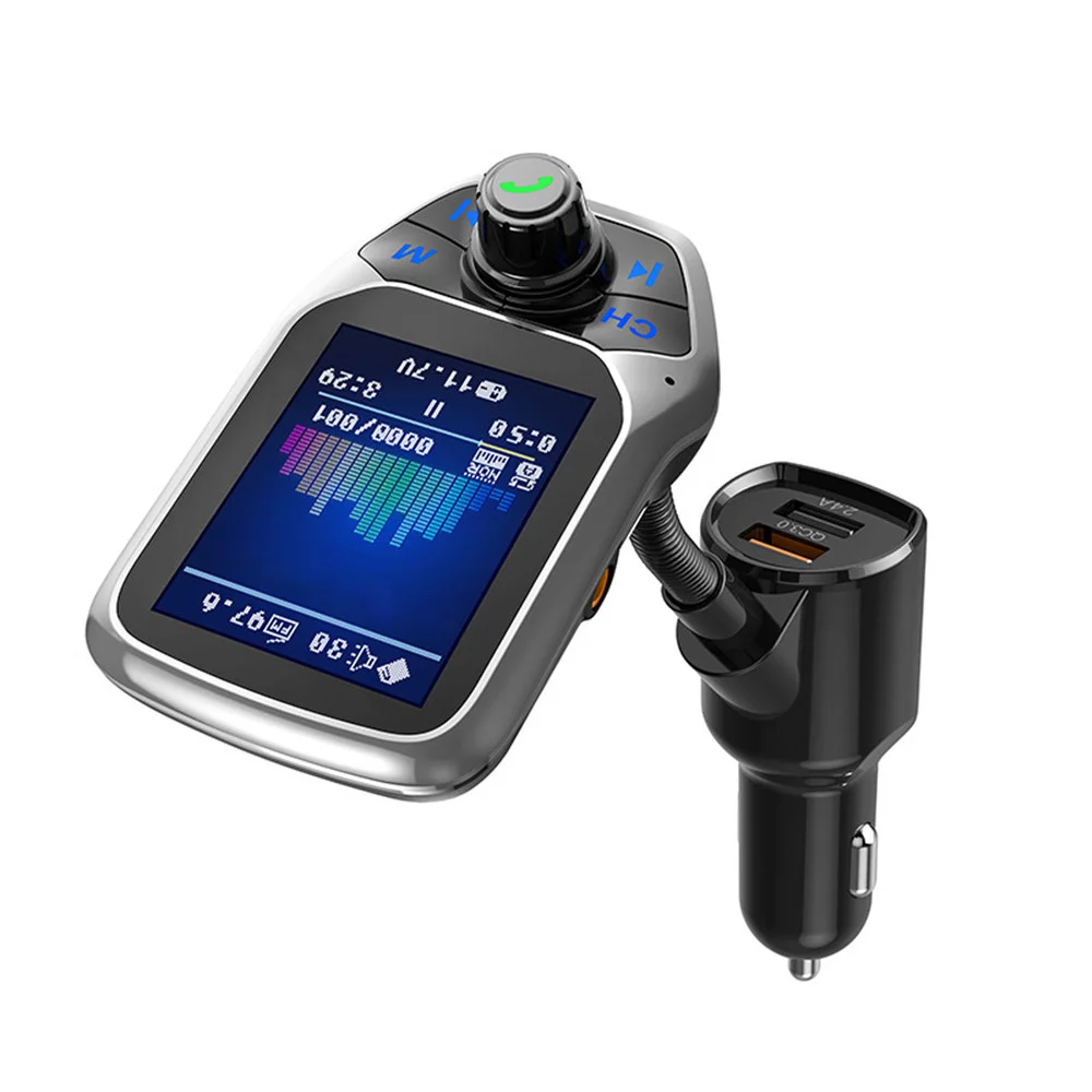 T43 Автомобильный Bluetooth Mp3 плеер громкой связи тип-c Fm передатчик Strik поддержка