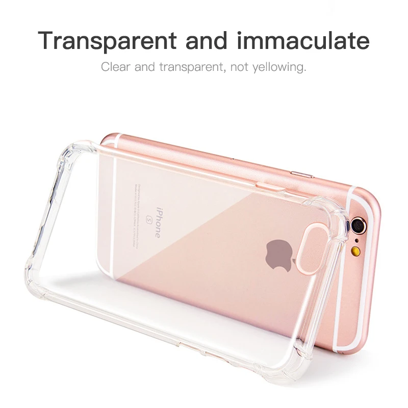 Crystal Clear Back Cover for iPhone 7 8 X XS MAX XR Silicone Soft Apple 6S Plus Case Coque |