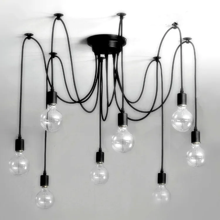 Modern Simple American Sky and Women Scattered Lamp Iron Art Bar Nordic Loft Ancient Industrial Lift Pulley Meal Chandelier | Лампы и