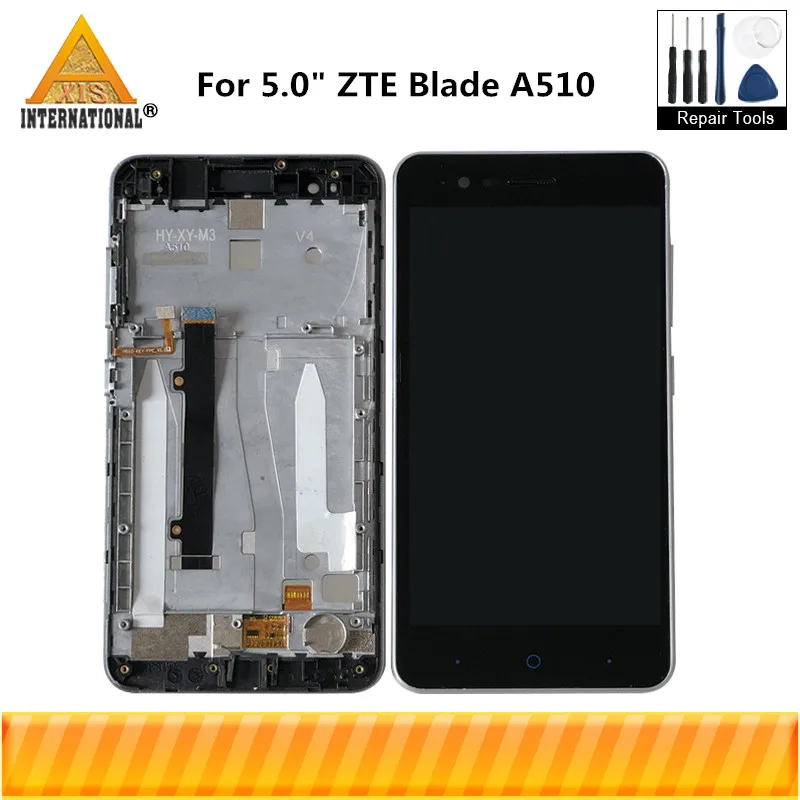 Axisinternational 5 0 &quotдля ZTE Blade A510 ЖК экран + сенсорная панель дигитайзер с рамкой для