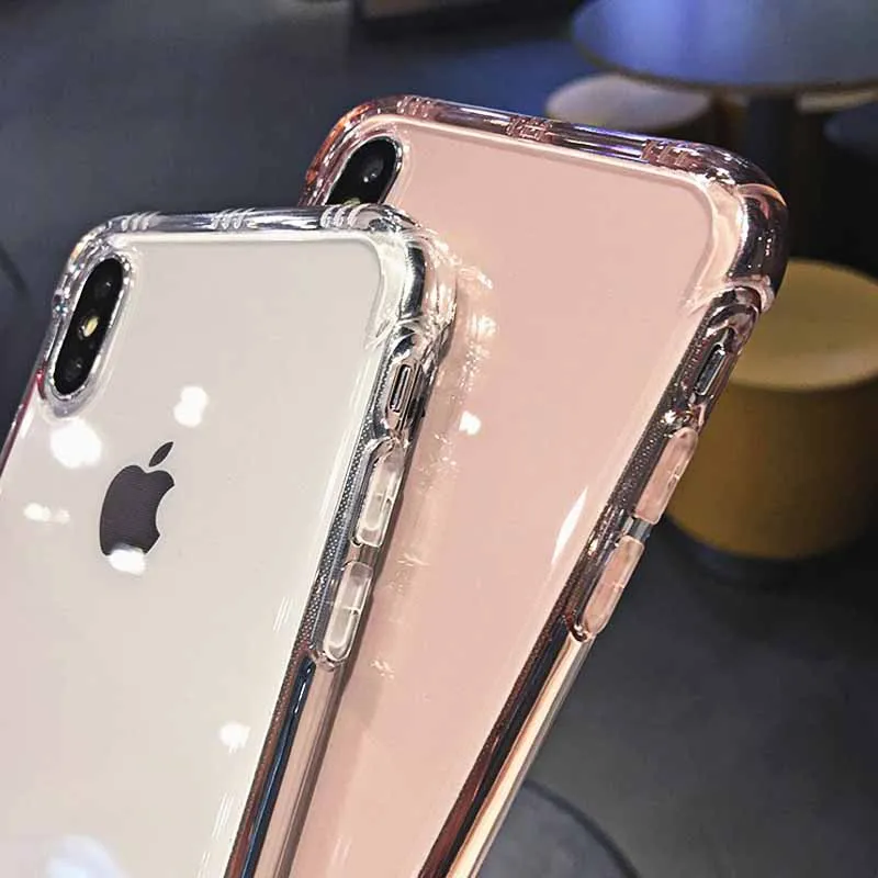 Ударопрочный чехол LOVECOM с прозрачными углами в деловом стиле для iPhone 11 Pro Max XR XS 7 8 6S