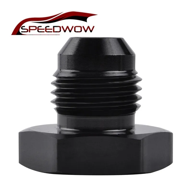 SPEEDWOW черный AN6 Прямые фитинги из алюминиевого сплава шланг адаптер анодированная