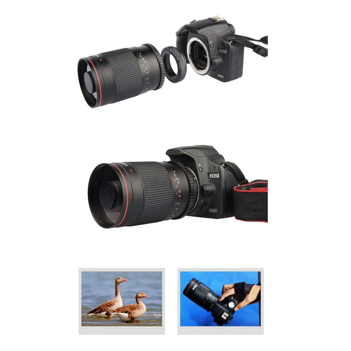 Lightdow 500 мм F/8 зеркало телефото объектив с фиксированным фокусным расстоянием для