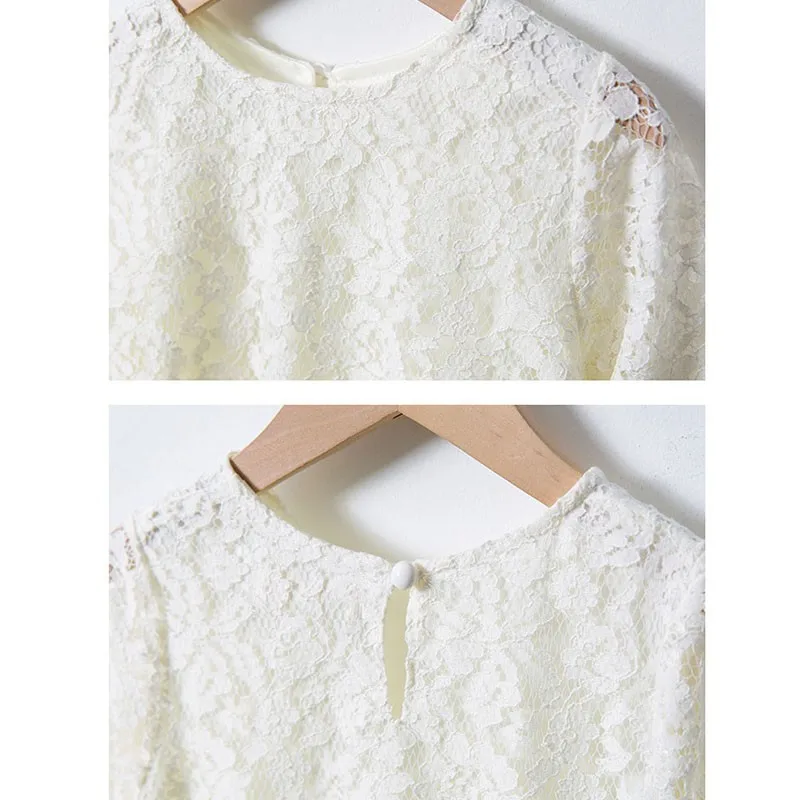 Party Big Girls Dresses Size10 12 8 6 4 2 Long Sleeve Baby Clothes Spring Autumn Lace White Kid Dress Clothing 2019 New | Детская одежда