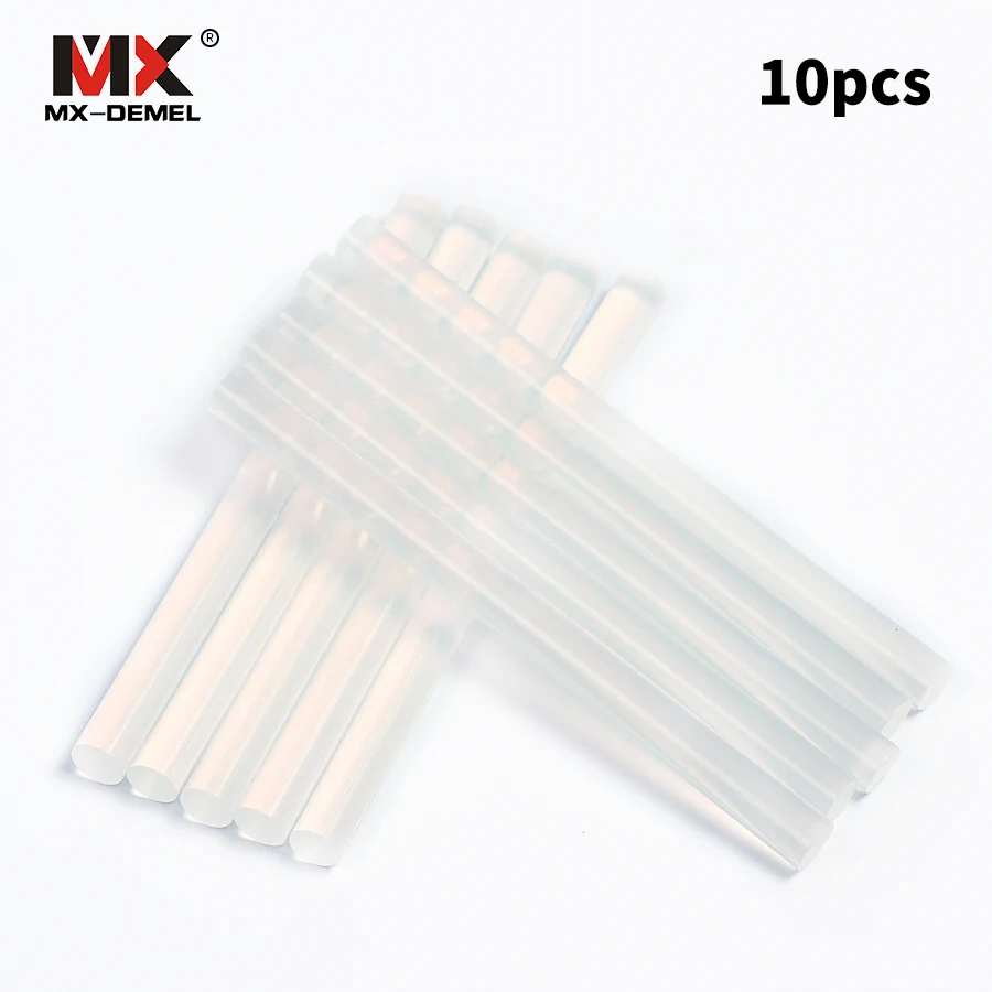 MX-DEMEL 10 шт. 7 мм x 100 термоплавкие клеевые палочки пластиковые для клеевого
