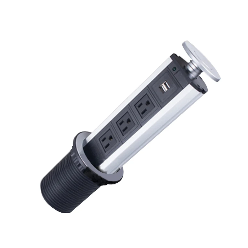 3500 Вт 220 В 16A электрическая 3 штепсельная розетка 2 USB Выдвижная кухонная