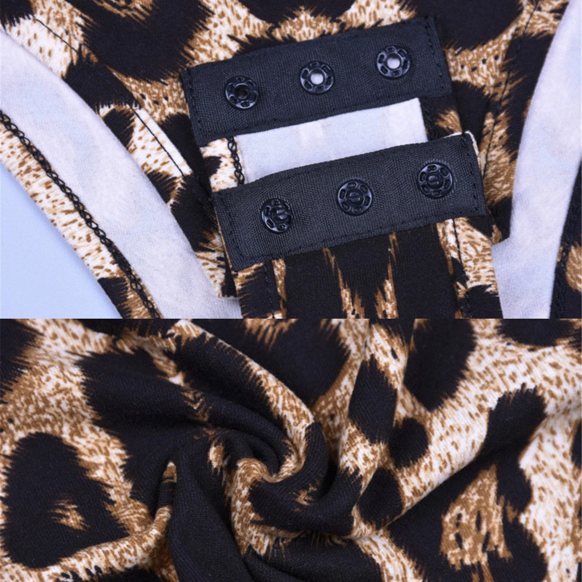 Женский комбинезон с леопардовым принтом облегающий боди длинным рукавом и