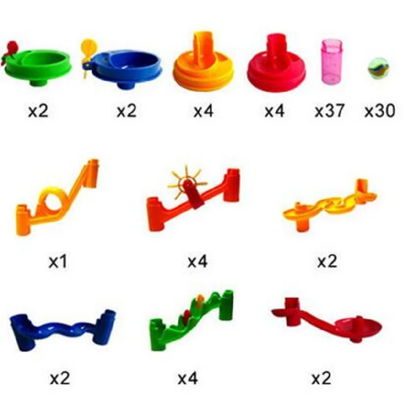 105PCS DIY Construction Marbles Race Run 3D Maze Balls Track Building Block Pipe Children Gifts Baby Child Early Educational Toy | Игрушки и