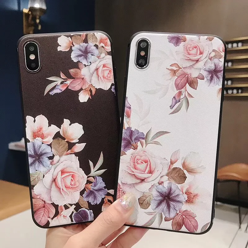 Lovebay ТПУ простой цветок полный Мягкий защитный чехол для IPhone 6 S 7 8 Plus X XS Max XR Coque