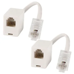 2 разъема 8P4C  RJ45 папа RJ11 6P4C к женскому M  F адаптер телефон Ethernet