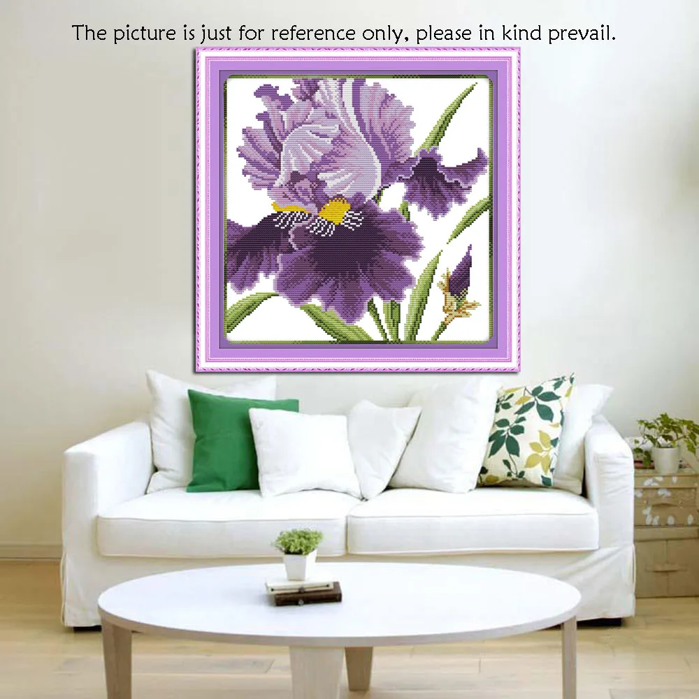 Набор для рукоделия с фиолетовым цветком и крестиком ручная работа вышивки