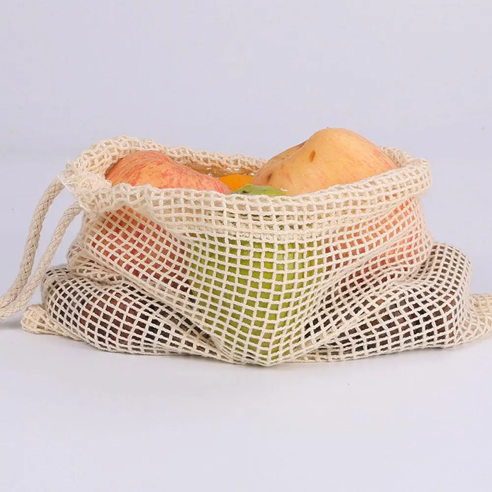 9 шт. сетчатые сумки с фруктовым наполнителем многоразовые продуктовые для