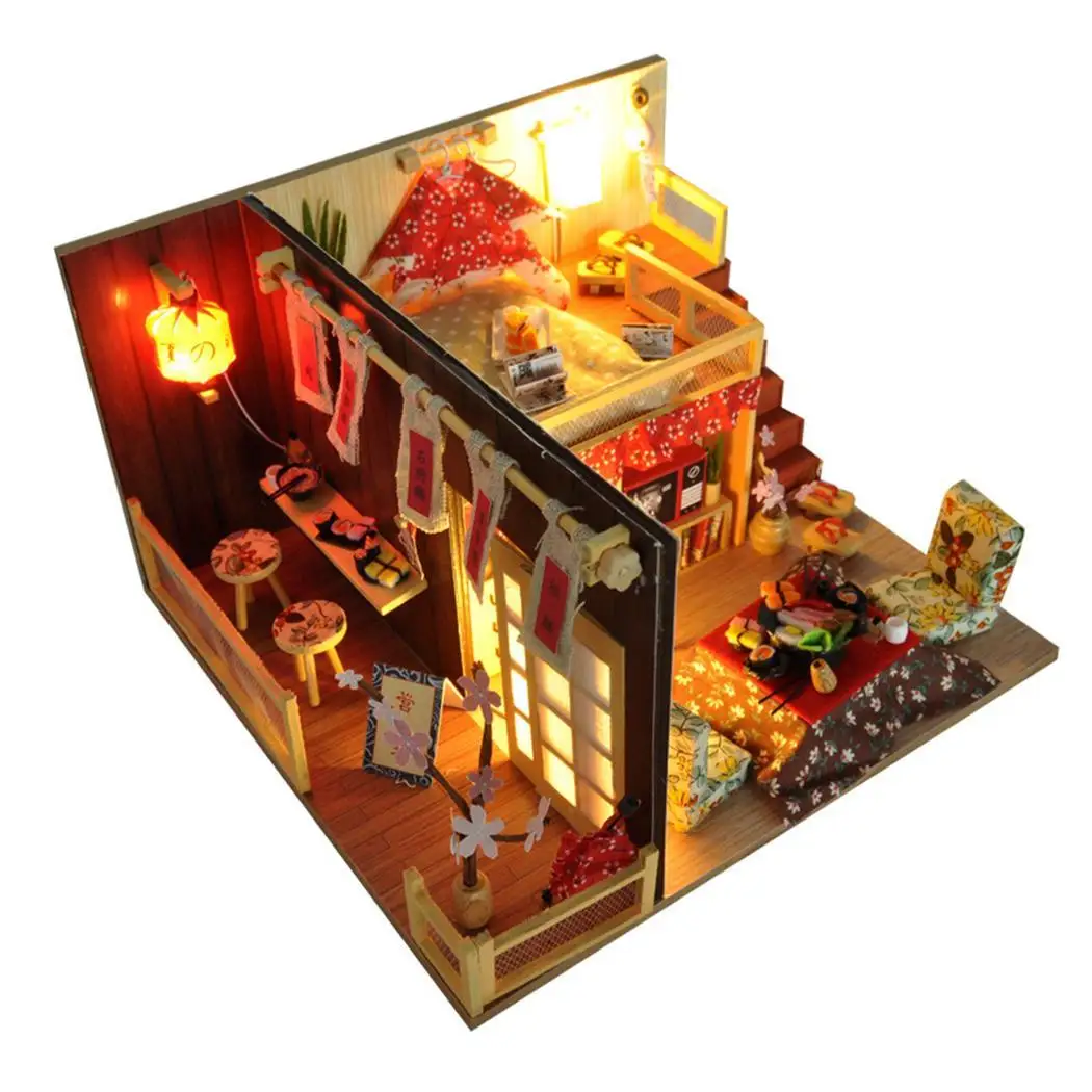 DIY маленький дом модель игрушки ручной сборки 3D головоломка флэш комплект День