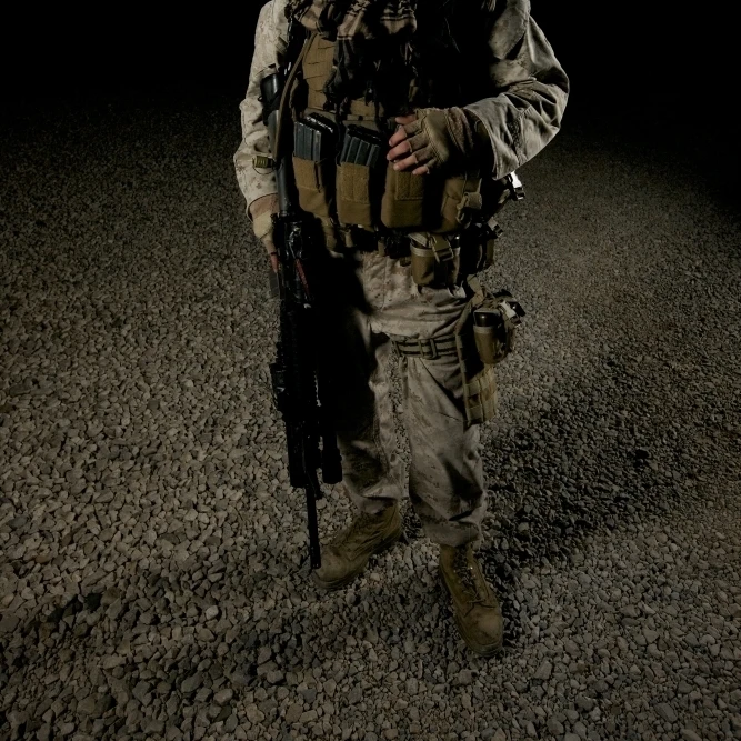 Портрет американского морского пехотинца в Афганистане плакат печать