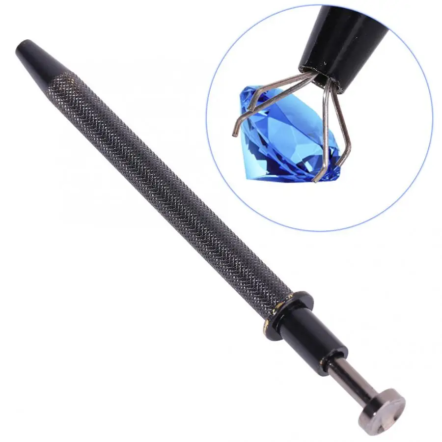 

Professional 4 Prong Diamond Tweezers Rhinstone Bead Gem Pick-Up Holder Tool Catcher Grabber Jewelry Making Tool for Jeweler b