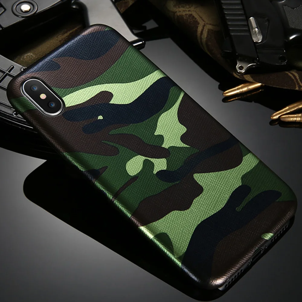 KISSCASE Camouflage Cases For iPhone X 5 5S SE 8 7 6 6S Military Fashion Phone Covers 6s Plus 10 Soft Shells |