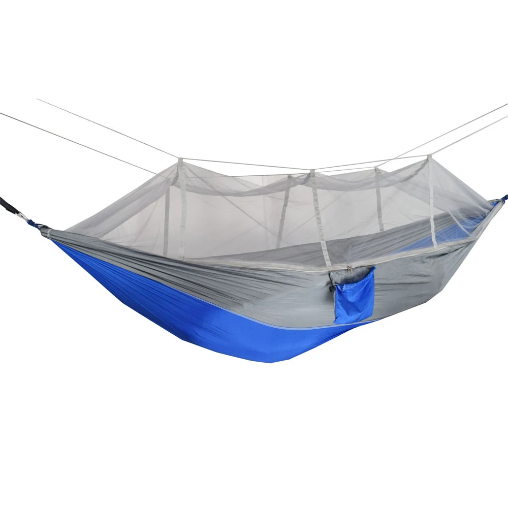 

Outdoors Backpacking Hammock Survival Camping Travel Portable Lightweight Parachute Nylon Hammock with Mosquito Net