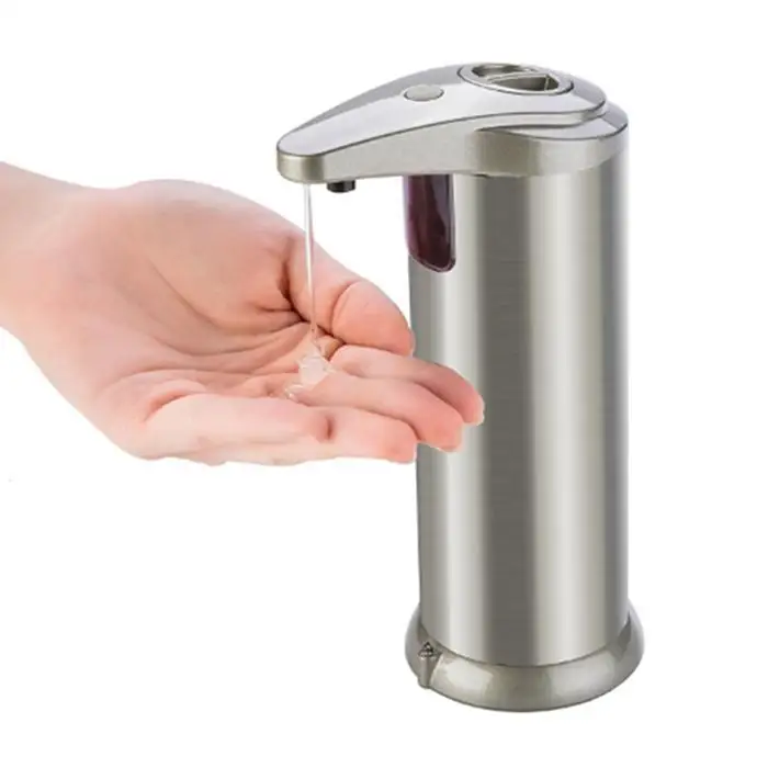 Automatic Stainless Steel Sensor Dispenser Shampoo Box Soap Unisex Household Kitchen Bathroom not included Batteries | Обустройство