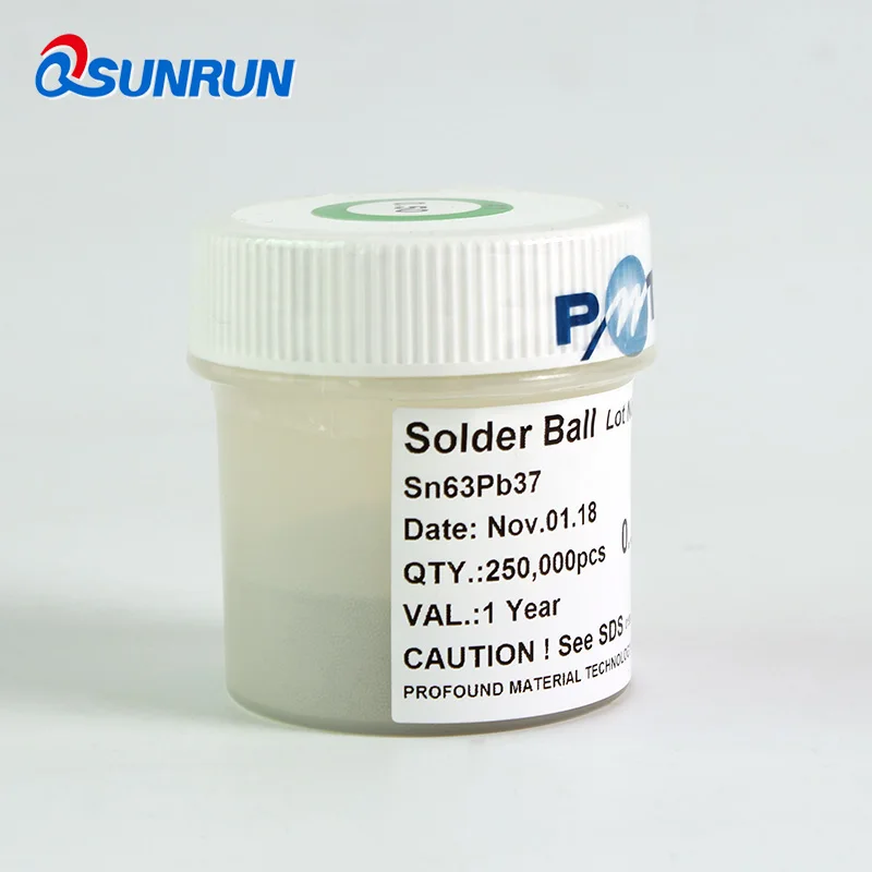PMTC Sn63Pb37 BGA свинцовый припой в шариках 250 K/бутылка 0,2/0,25/0,3/0,35/0,4/0,45/0,5/0,55/0,6/0,65/0,76 для SMT/PCB фрезерный станок для BGA паяльная