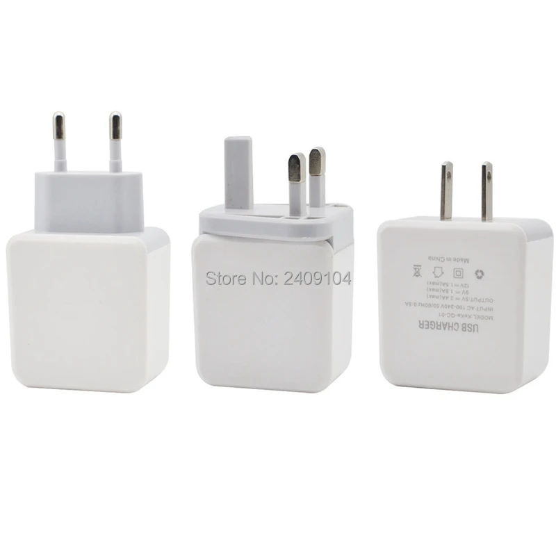 Оптовая продажа 50 шт./лот EU/US/UK Plug Зарядное устройство QC 3 0 USB для iphone 6 7 8 plus X samsung S8