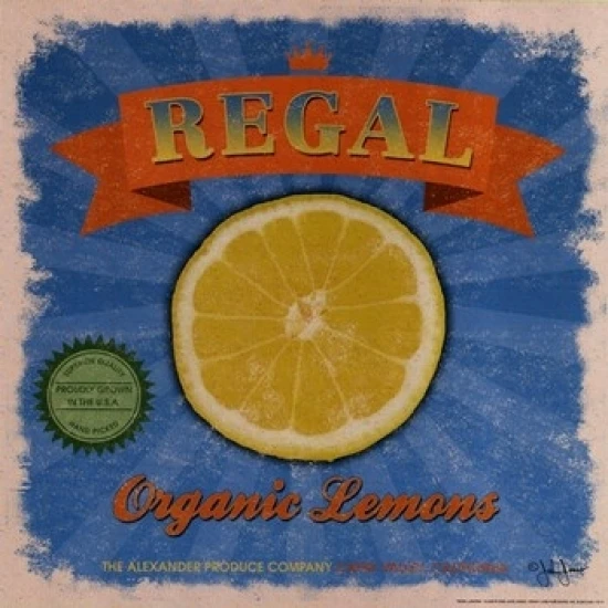 Постер Regal Lemons от John Jones (12x12)|Таблички и знаки| |