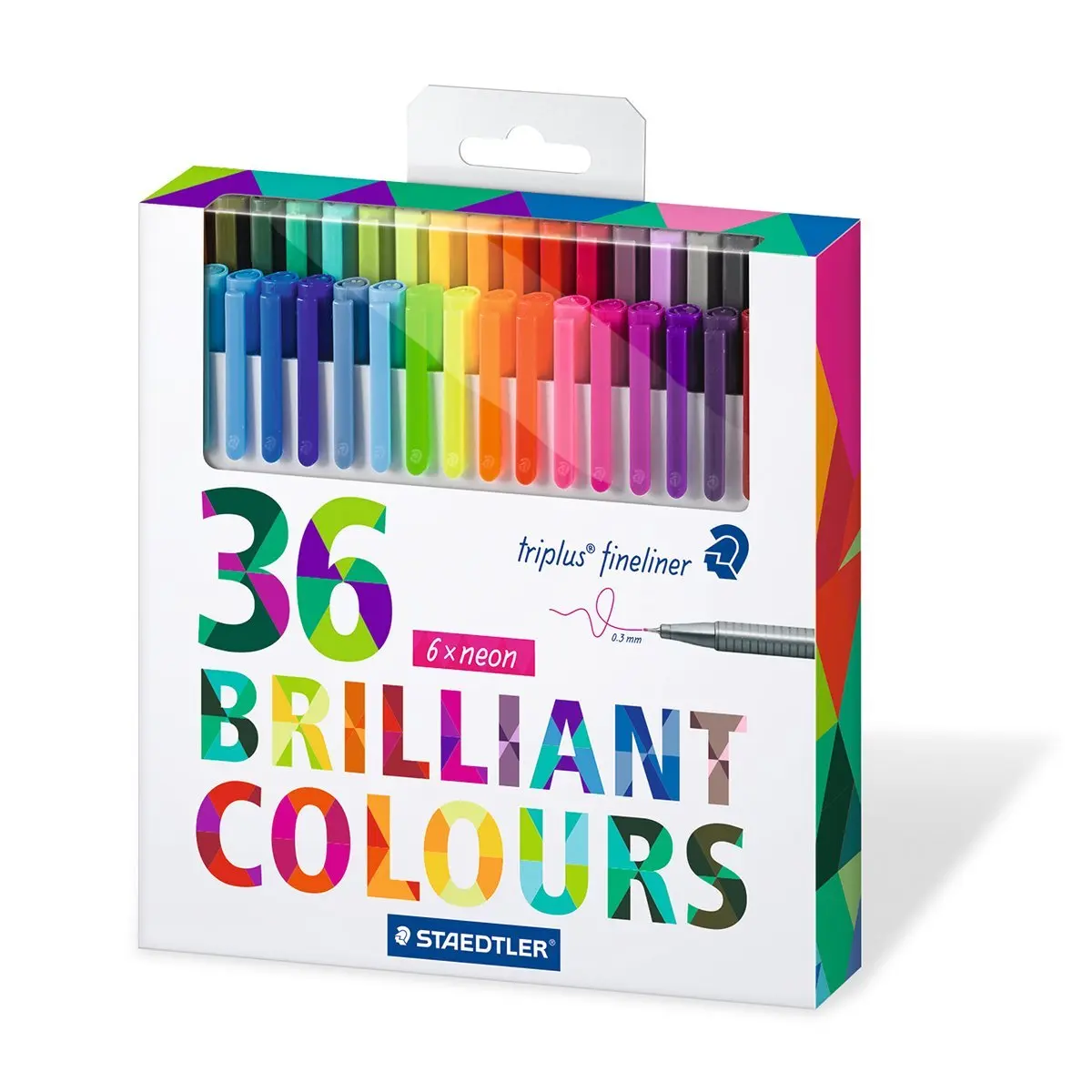 Assorted 36 Colors 0.3mm Staedtler Color Pen Set Triplus Fineliner Pens Card Box | Канцтовары для офиса и дома