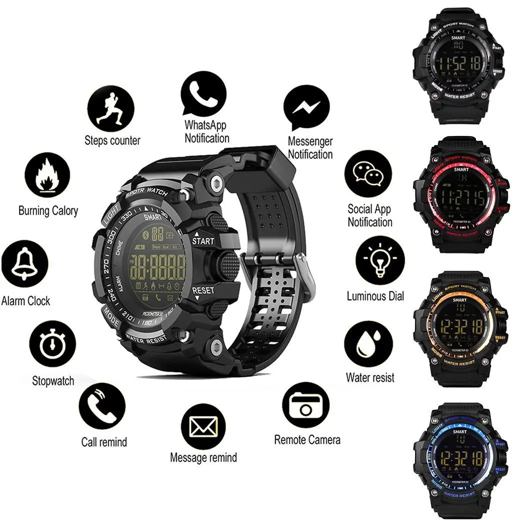 Multi function Message Inform Deep waterproof Bluetooth men 3 Smart 4 0 22 мм 55 x 54 18 часы|Смарт-часы| |