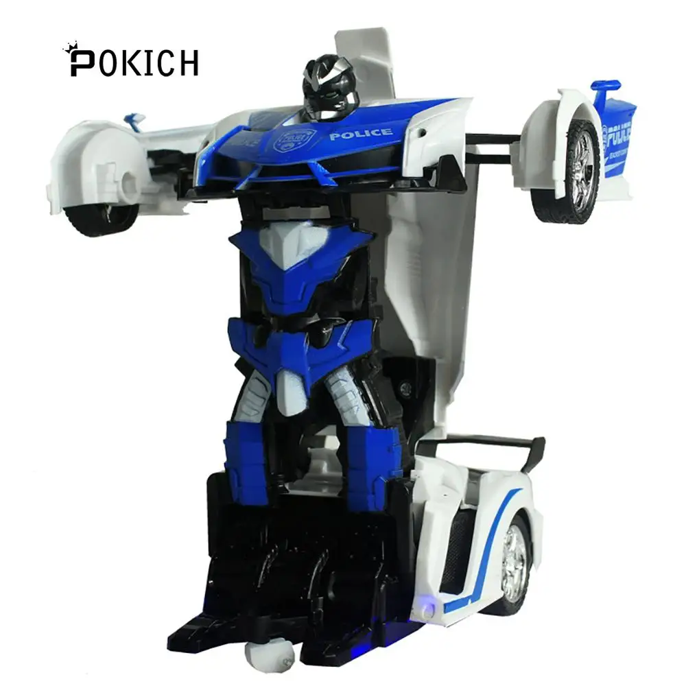 Pokich RC роботы для трансформации автомобиля спортивный автомобиль модель роботов