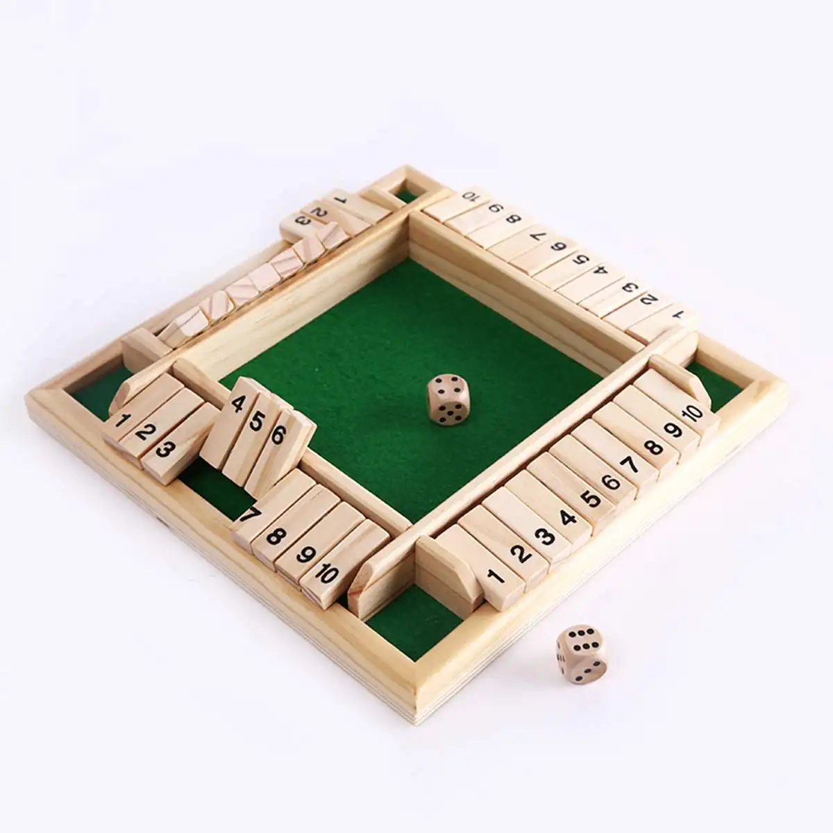 

New Shut the Box Game Wooden Board Number Drinking Dice Toy Family Traditional Funny Game Toys Best Gift For Children Kids