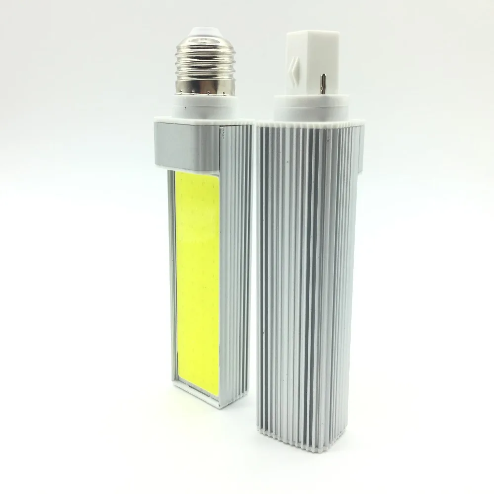 10 шт./лот 7 Вт 9 12 G24d E27 led PLC 2 контактный поворотный угол освещения COB PL лампа трубка