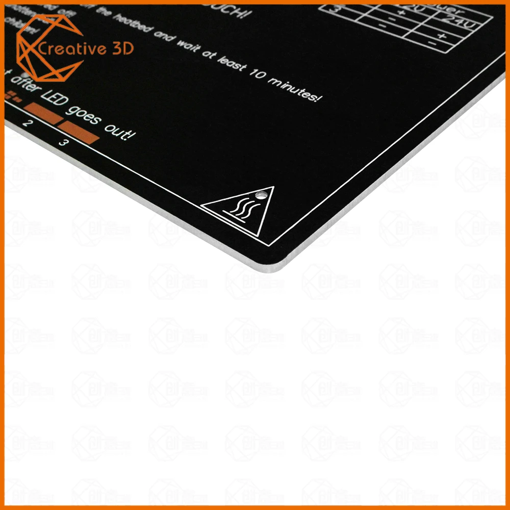 Горячая кровать алюминиевая Тепловая 12 В/24 В PCB 250*250*3 0 мм часть для Reprap Mendel 3D Heatbed 3