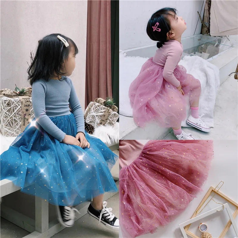 Весна 2019 новинка высококачественные платья для маленьких девочек с блестками и