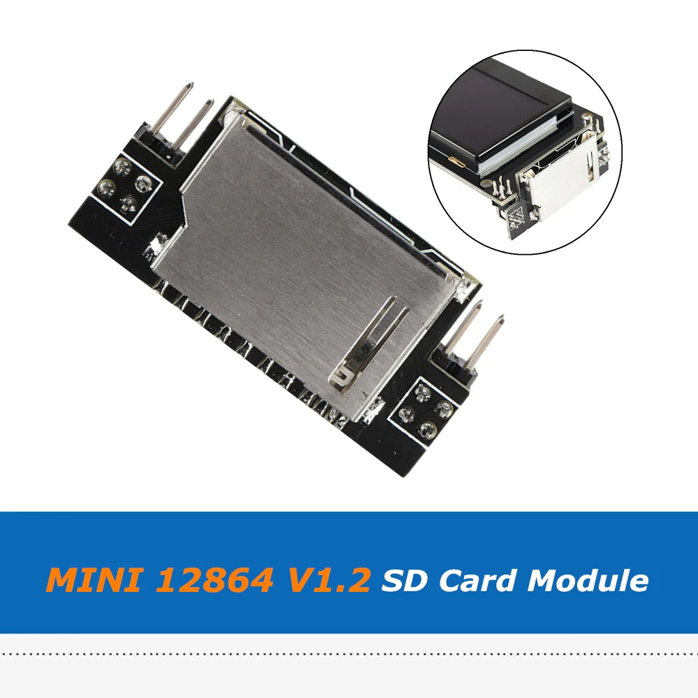 

Детали для 3D-принтера, 1 шт., дополнительный модуль для SD-карты Mini12864, внешний разъем для чтения SD-карт, адаптер для MKS Mini 12864, ЖК-дисплей