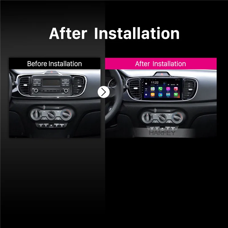 Harfey Android 8 1 радио 9 &quotдля 2017 KIA PEGAS левая рука вождения автомобиля GPS Navi suppport DVR