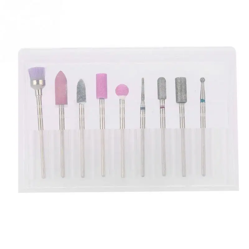 Набор фрез для маникюра набор из 9 насадок полировки ногтей|Электрические