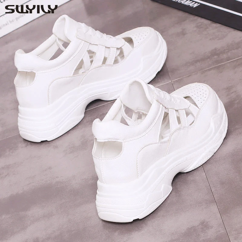 SWYIVY Chaussure PU обувь на платформе женские сандалии 2020 летние для женщин дышащая
