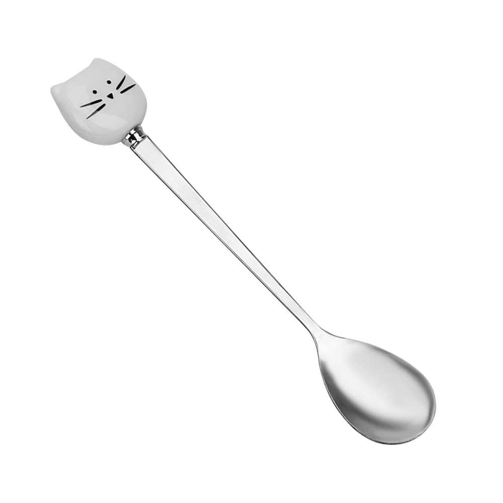 HILIFE кухонная утварь кошка керамическая ложка нержавеющая сталь кофейная