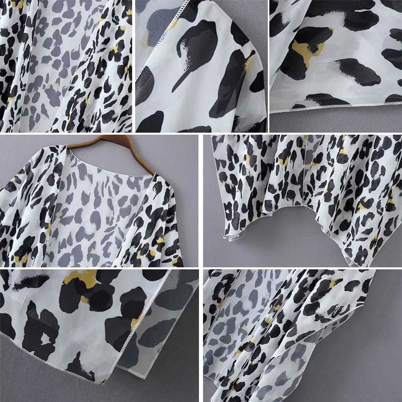 Женская свободная накидка с длинным рукавом плюс размер повседневное кимоно