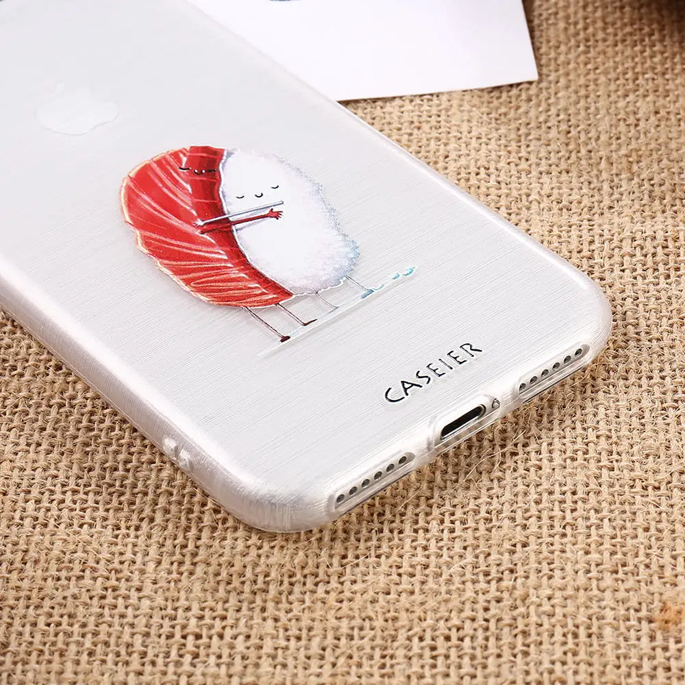 Чехол для телефона CASEIER с милым рисунком iPhone X 7 8 6 6s Plus мягкий чехол из ТПУ 5 5S SE Couque