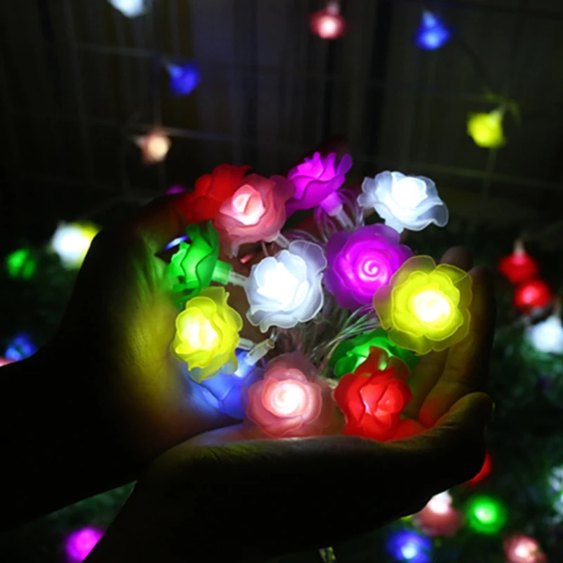LED String Light Garland 2/3/4/5/10/20M Rose Flower AA Battery Power Lamp For Valentine's Day Party Wedding Christmas Decoration |