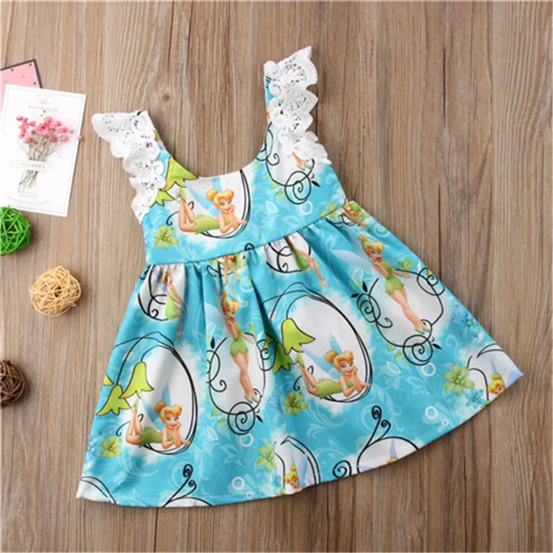 2019 New Kids Baby Girls Lace Cartoon Party Pageant Tutu Princess Dress Sundress Clothes Newborn Girl Cotton | Детская одежда и