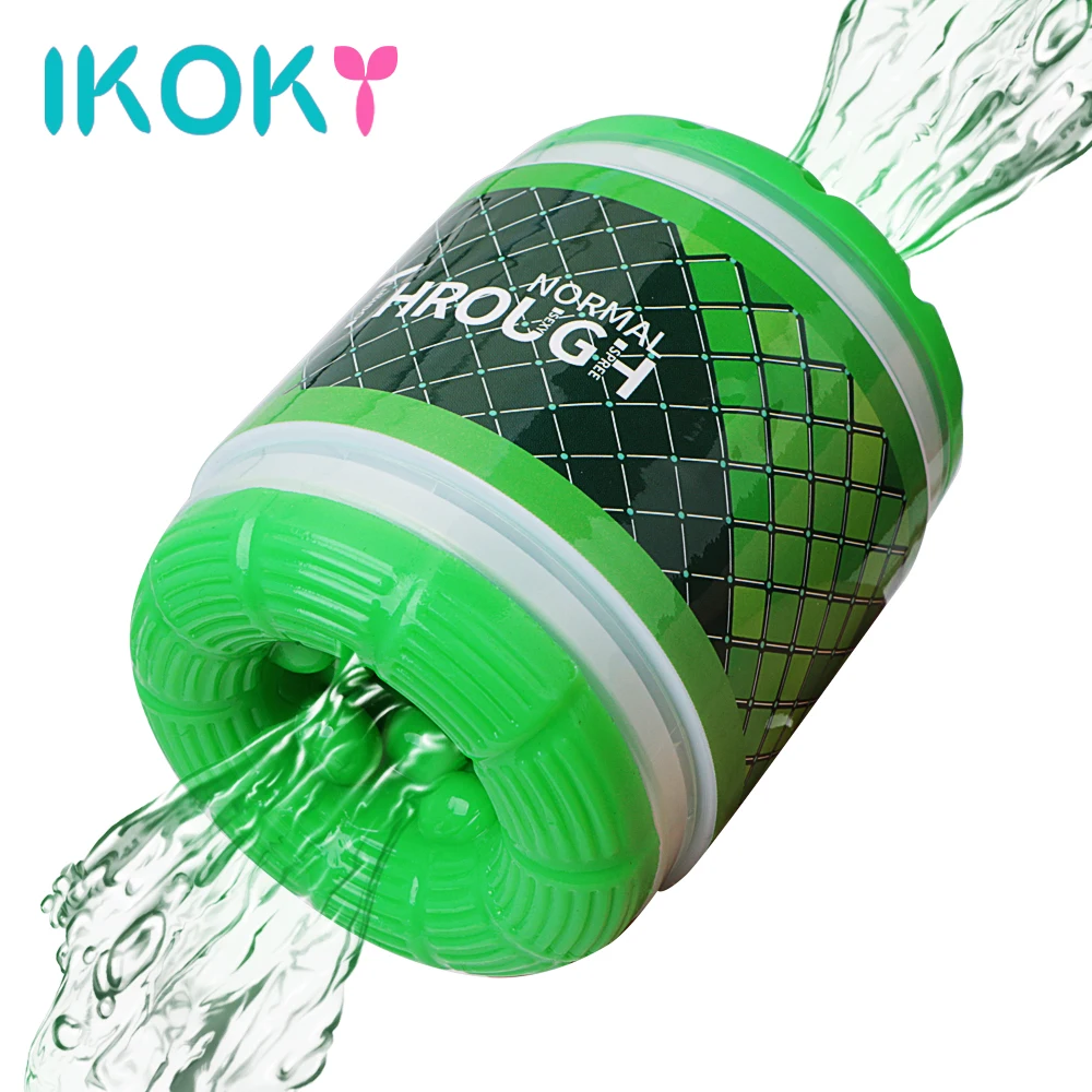 IKOKY искусственная вагина двухканальный минет мужской мастурбатор секс игрушки
