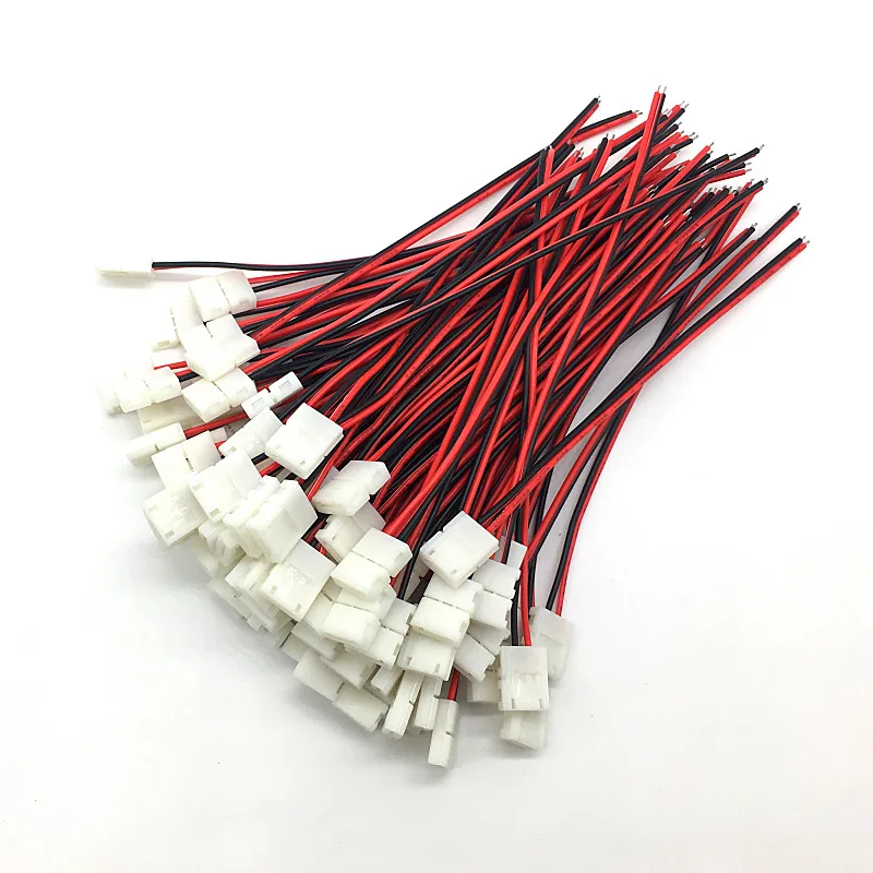 Оптовая продажа 100 шт./лот Светодиодная лента разъем 2pin 10 мм 8 два конца один конец