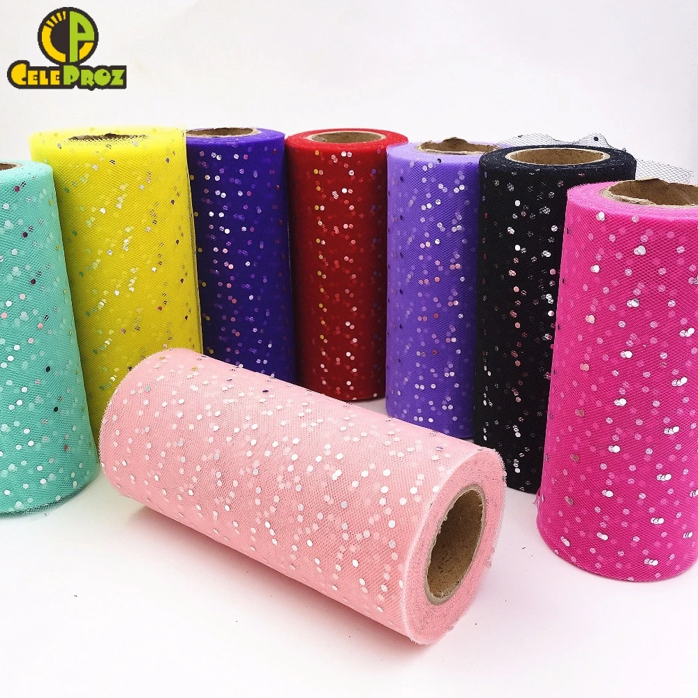 Блестящий Фототюль диаметром 15 см 25 ярдов|tulle roll 15cm|tulle rollsbirthday decoration |