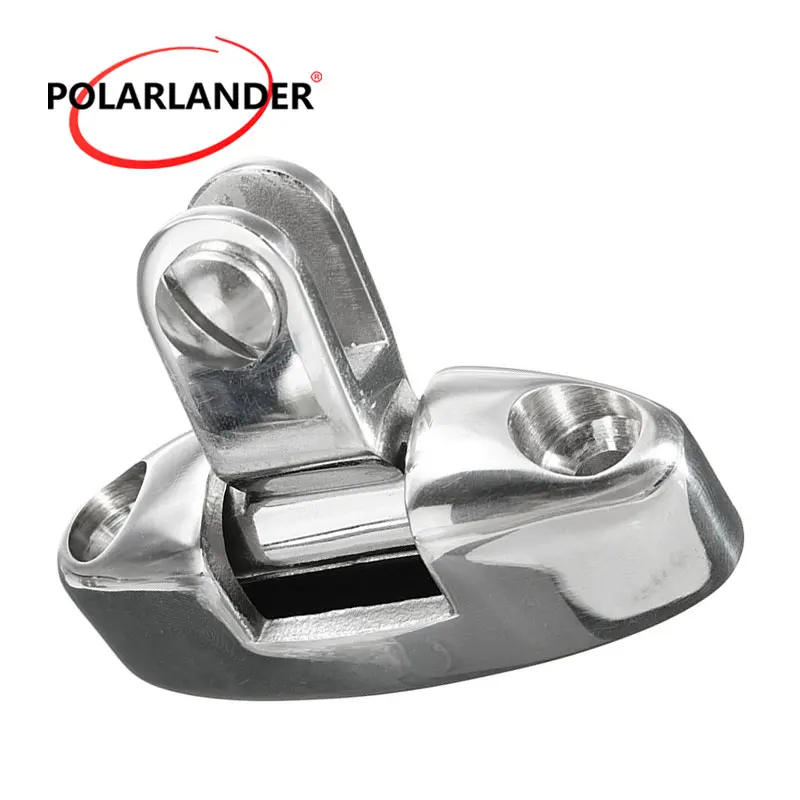 

Fit For Marine Boat Yacht Bimini Top Silver Mountain Type Fitting Hardware Stainless Steel 316 With Rubber Pad Swivel Deck Hinge