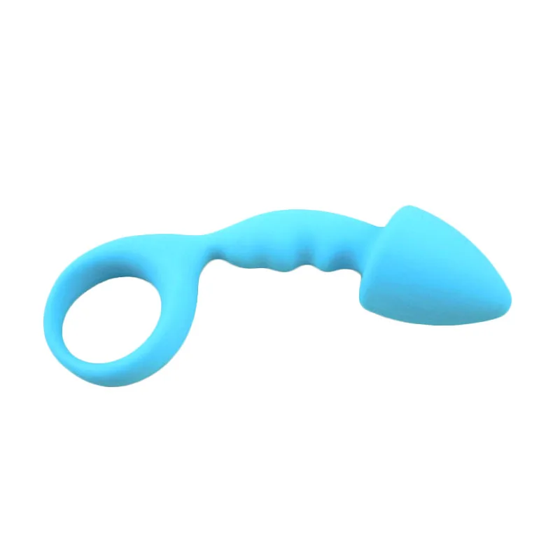 Силиконовая Анальная пробка для массажа простаты с ручкой стимуляции ануса и