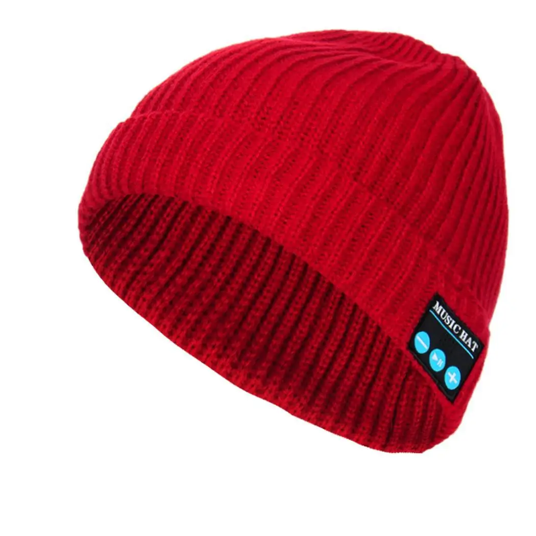 Унисекс мягкие теплые музыкальная Bluetooth шляпка трикотажные 1 м V4.2 шляпа 2 часа с 3 7
