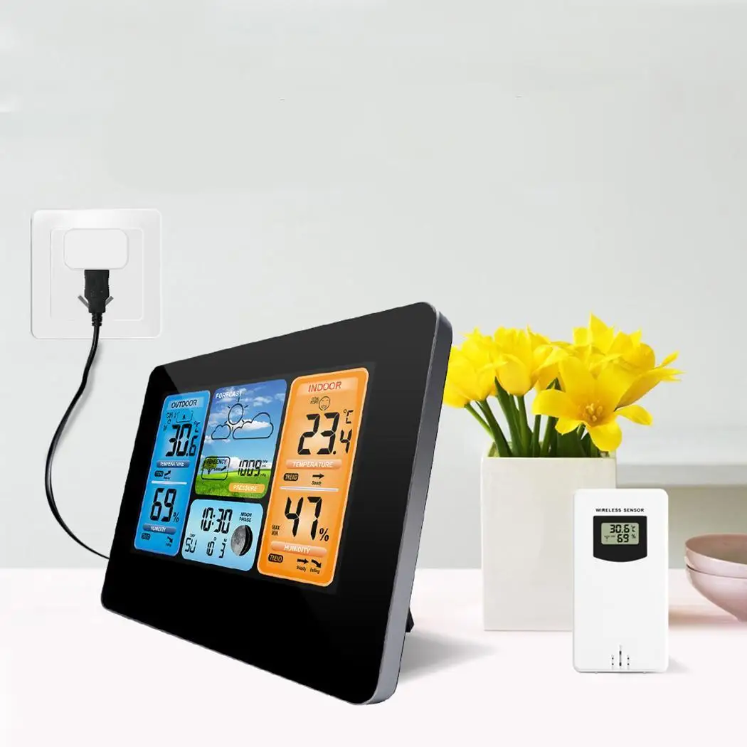 Wi-Fi Weather Clock Multifunction электронный будильник прогноз погоды вечный календарь горит