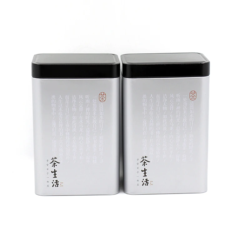

Xin Jia Yi Packaging Olive Oil Tin Can Sliver Color Panit Glossy Tin Cans Square Shape Food Grade Material Metal Tin Can Boxes